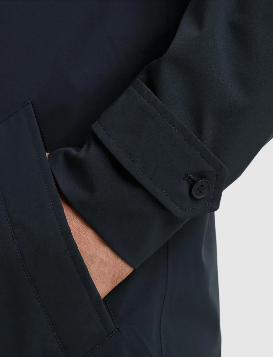 Vanguard jas lang donkerblauw effen normale fit