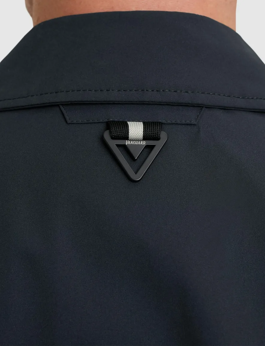 Vanguard jas lang donkerblauw effen normale fit