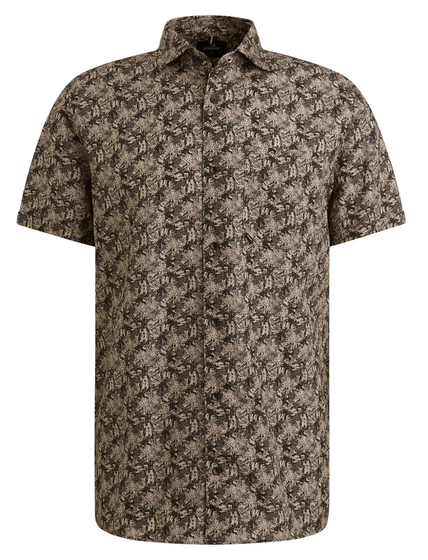 Vanguard overhemd bruin geprint