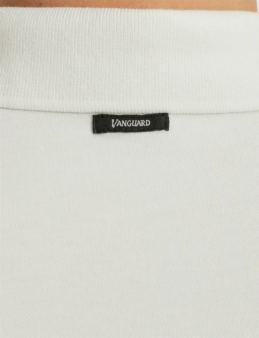 Vanguard korte mouw polo creme pique effen