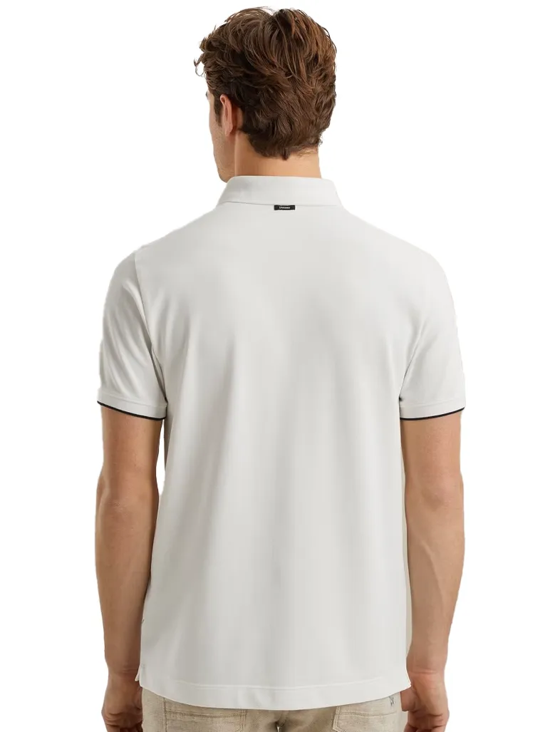 Vanguard korte mouw polo creme pique effen