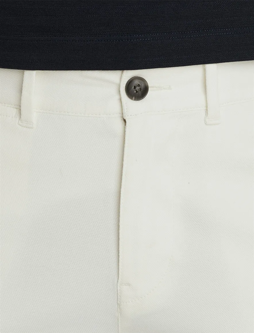 Vanguard korte broek wit effen katoen