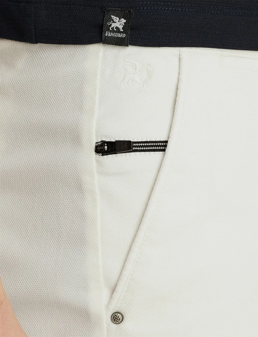 Vanguard korte broek wit effen katoen
