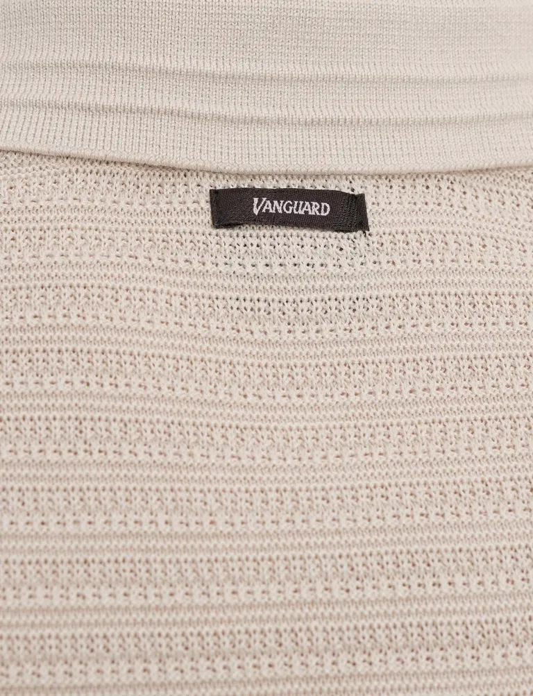 Vanguard korte mouw polo beige katoen