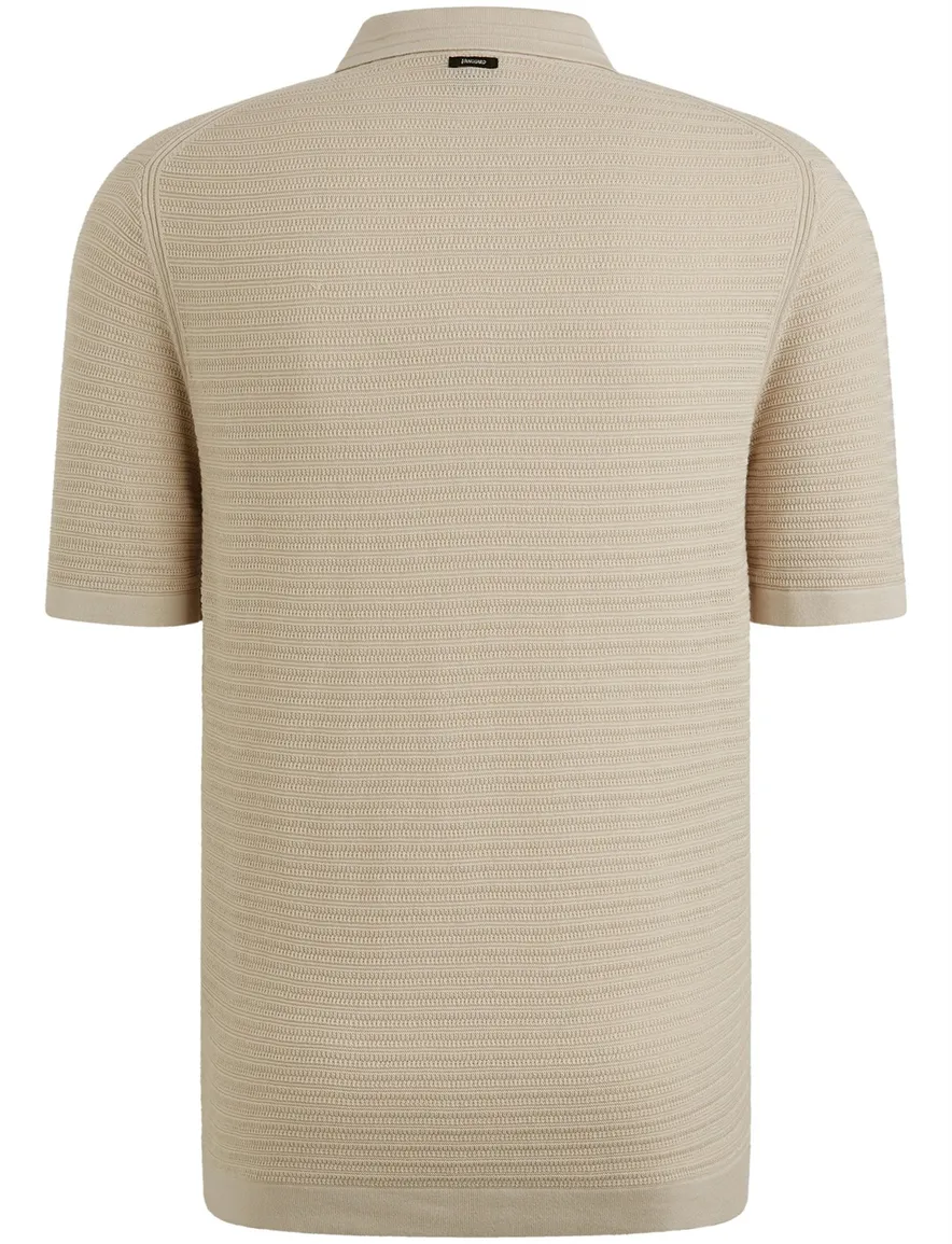 Vanguard korte mouw polo beige katoen