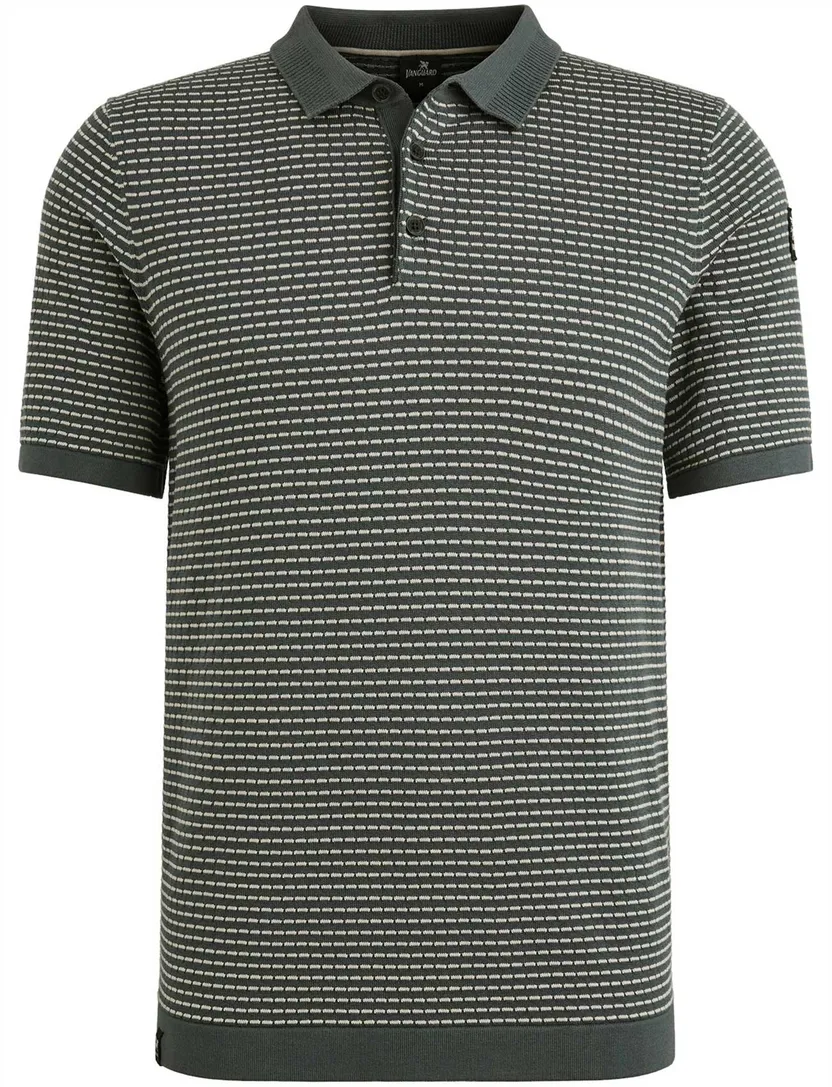 Vanguard korte mouw polo grijs geprint katoen