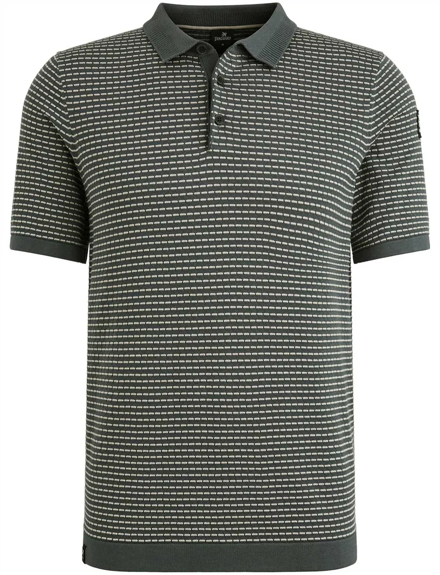 Vanguard korte mouw polo grijs geprint katoen