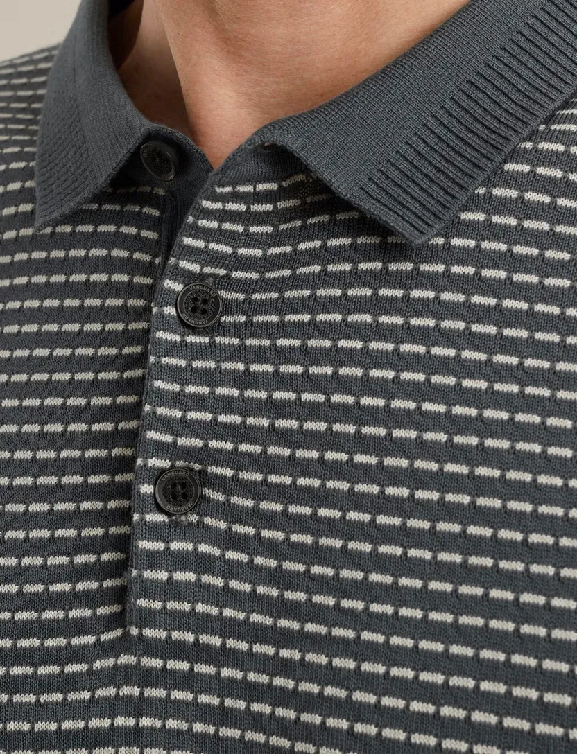Vanguard korte mouw polo grijs geprint katoen