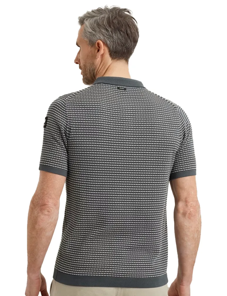 Vanguard korte mouw polo grijs geprint katoen
