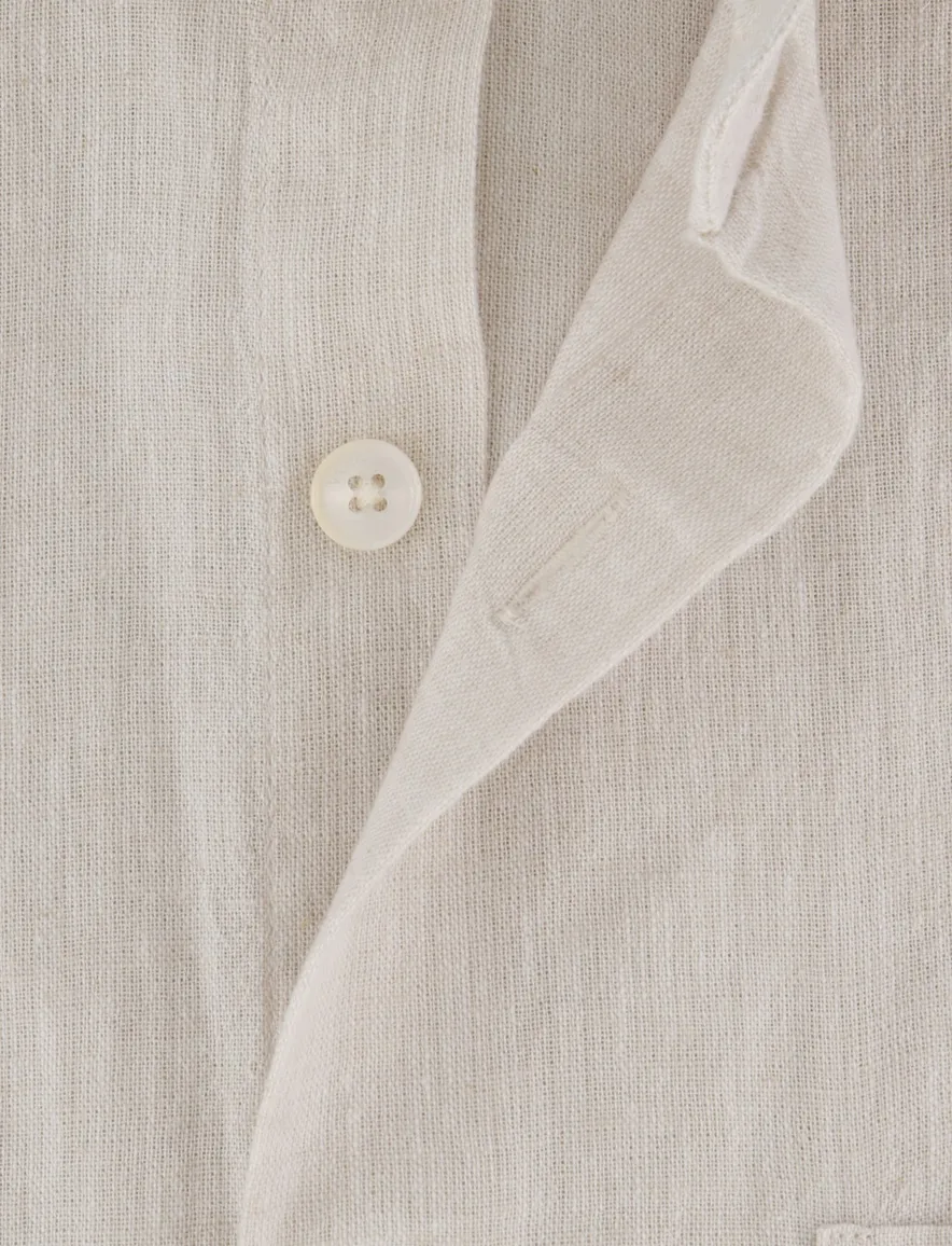 Vanguard casual overhemd korte mouw beige