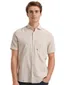 Vanguard casual overhemd korte mouw beige