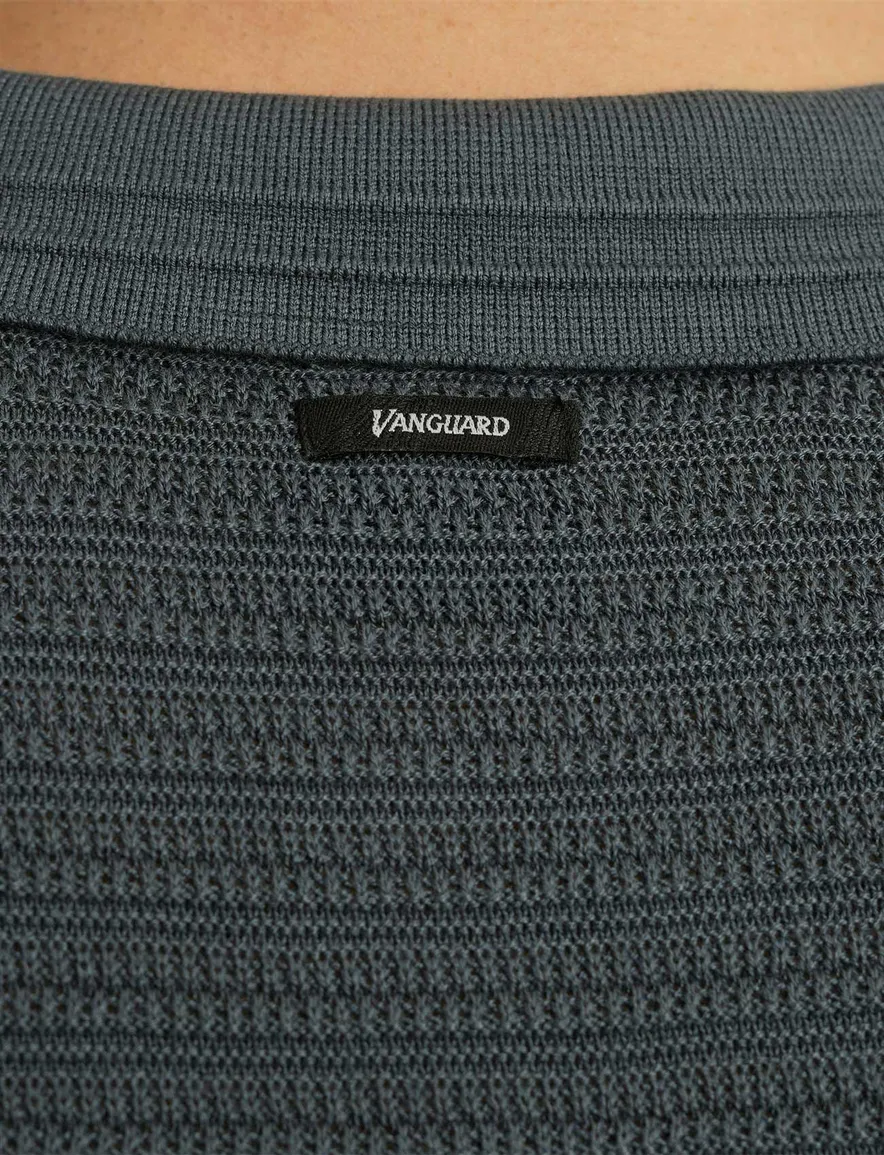 Vanguard polo grijs gebreid katoen