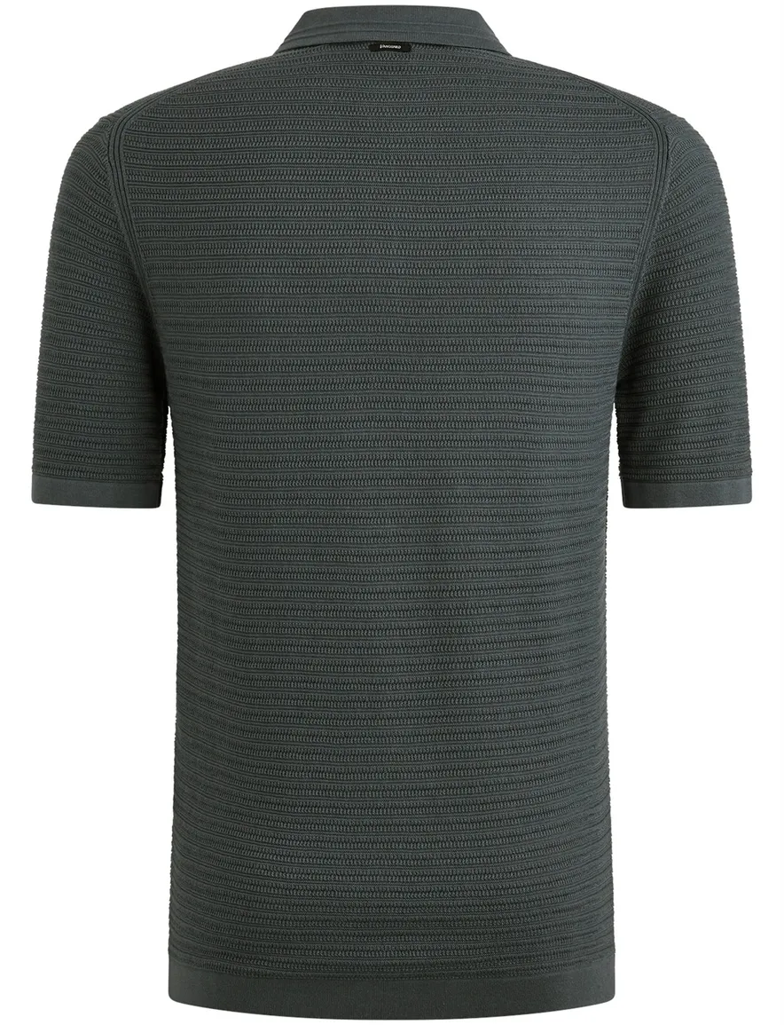 Vanguard polo grijs gebreid katoen