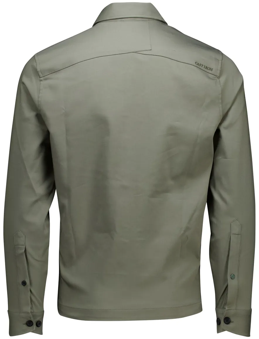 Cast Iron Overshirt groen met rits
