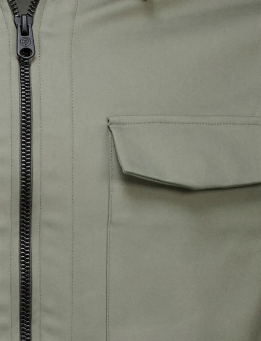 Cast Iron Overshirt groen met rits