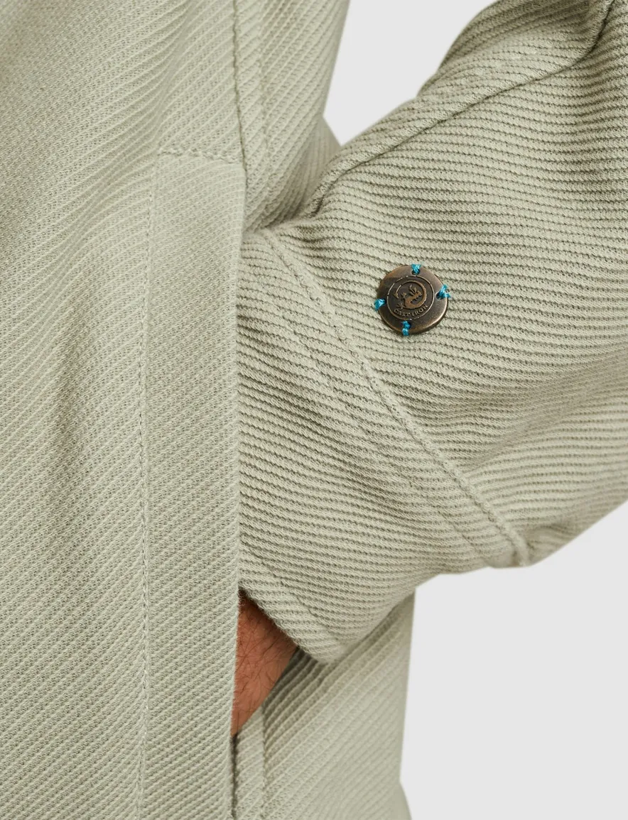 Cast Iron overshirt groen effen