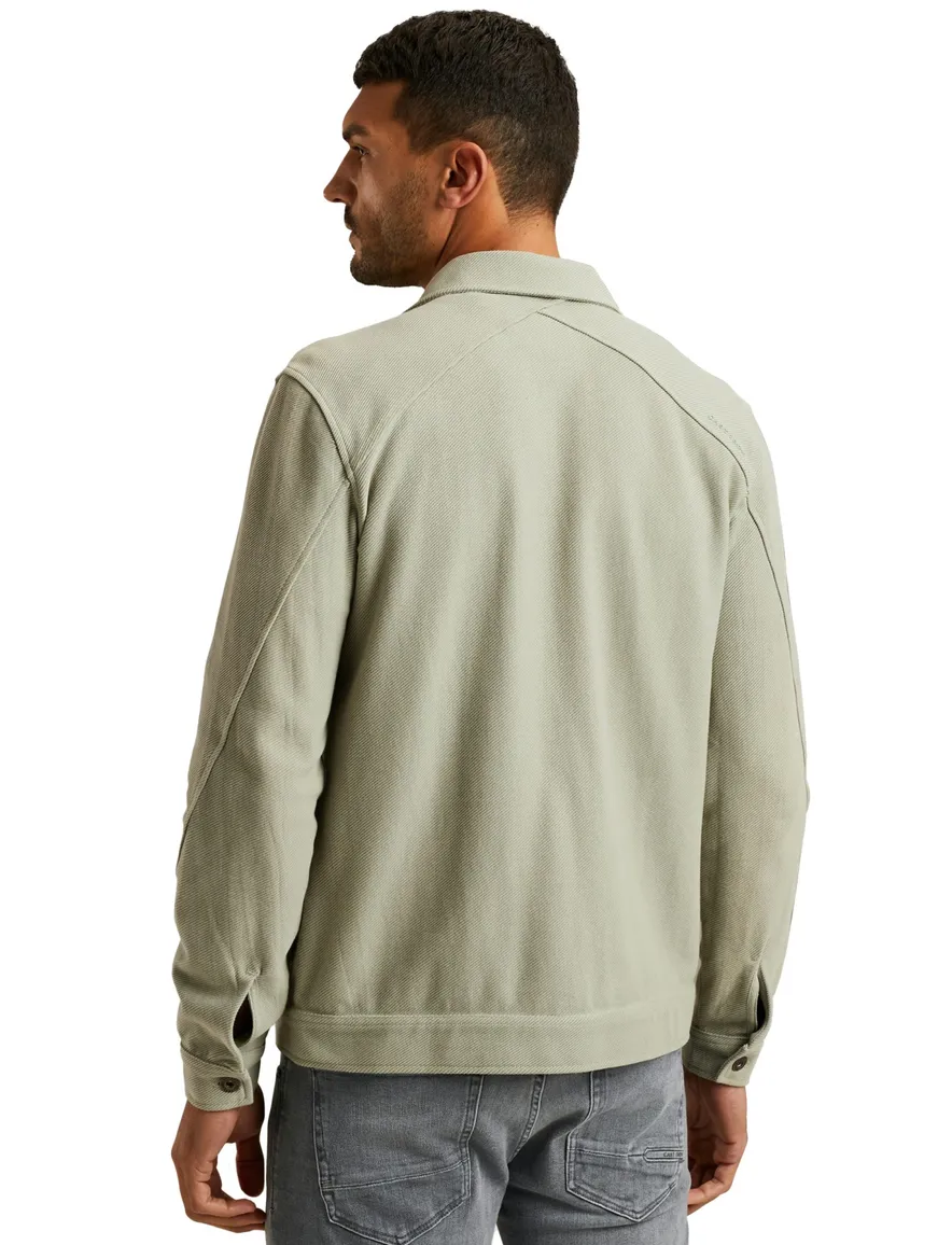 Cast Iron overshirt groen effen