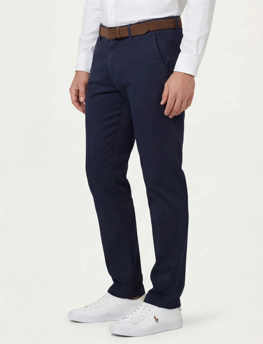 Cast Iron chino donkerblauw