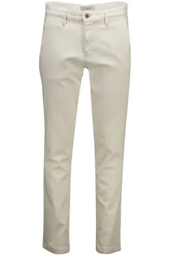 Cast Iron katoenen chino Cast Iron effen crème normale fit