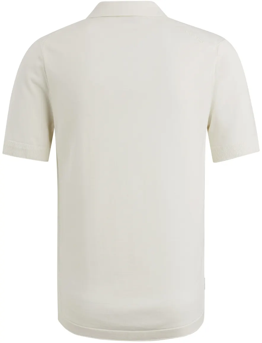 Cast Iron Short effen wit polo katoen normale fit