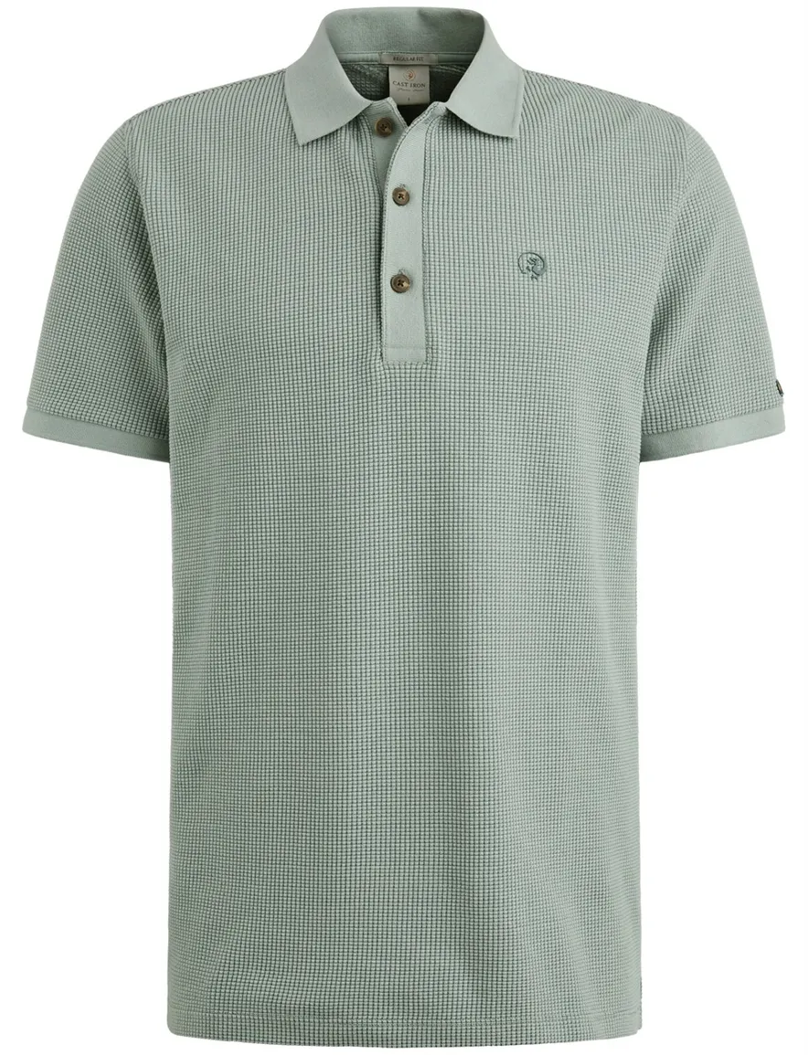 Polo Cast Iron blauw korte mouwen katoen