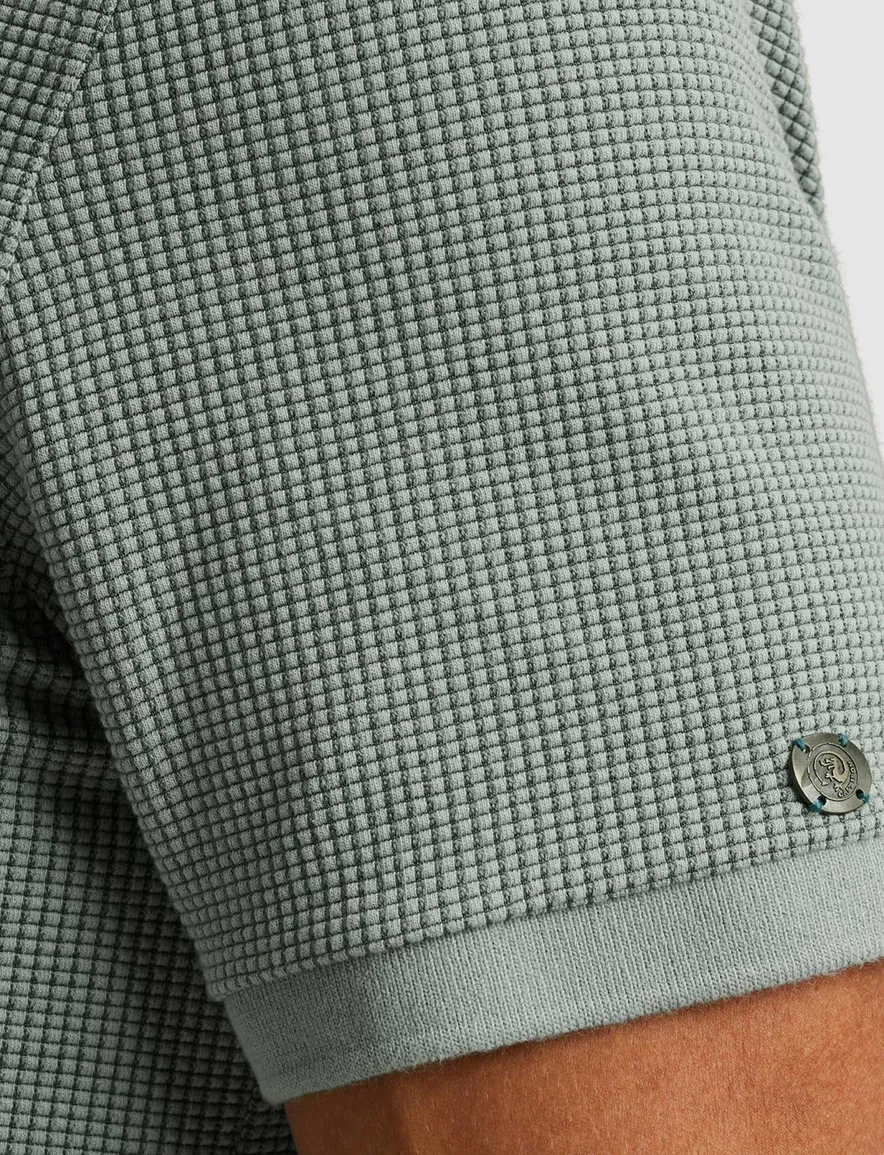 Polo Cast Iron blauw korte mouwen katoen