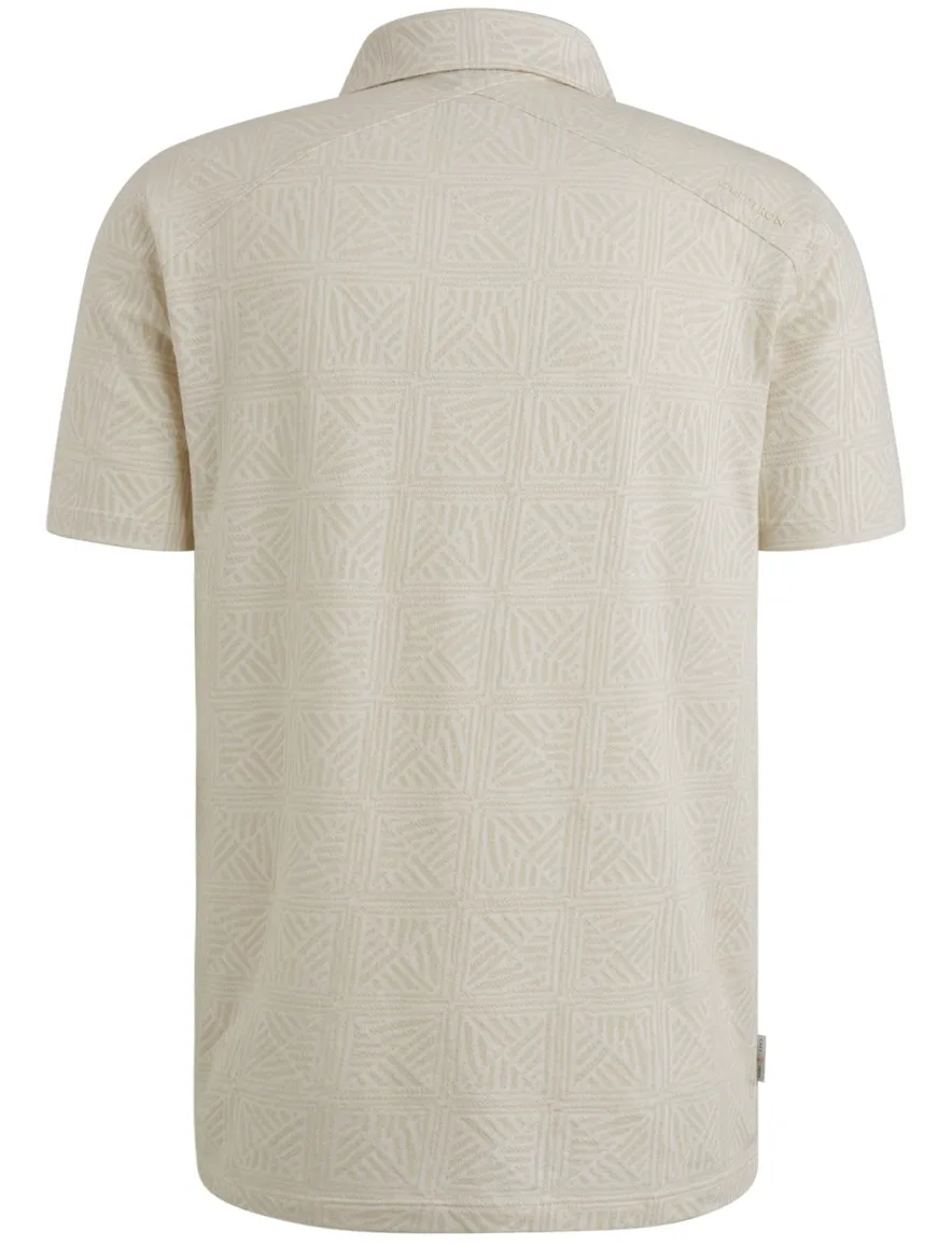 Cast Iron polo beige design korte mouw