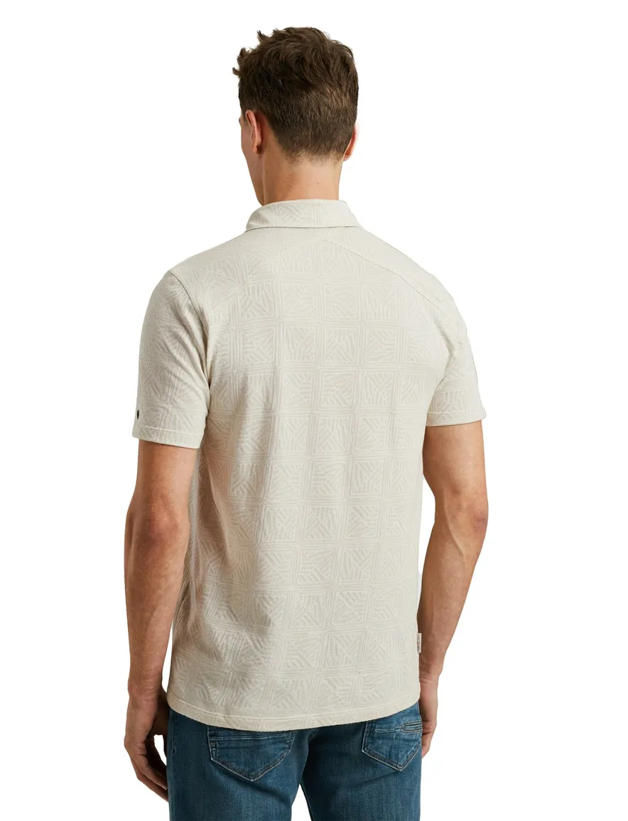 Cast Iron polo beige design korte mouw