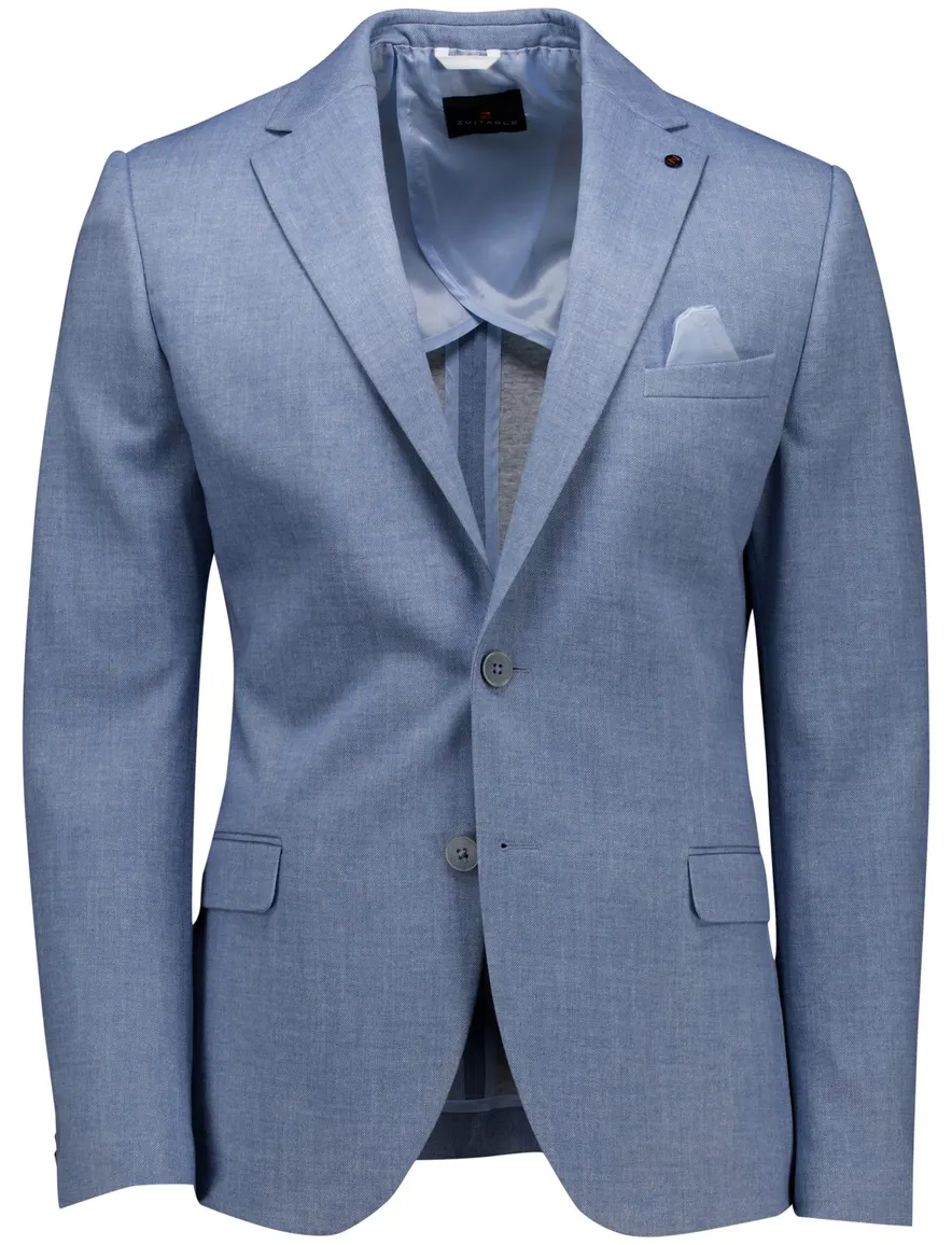 Zuitable colbert blauw polyester