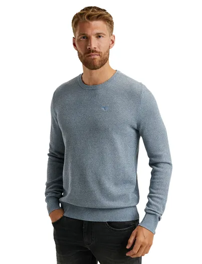 PME Legend PME Legend lichtblauw trui cotton modal