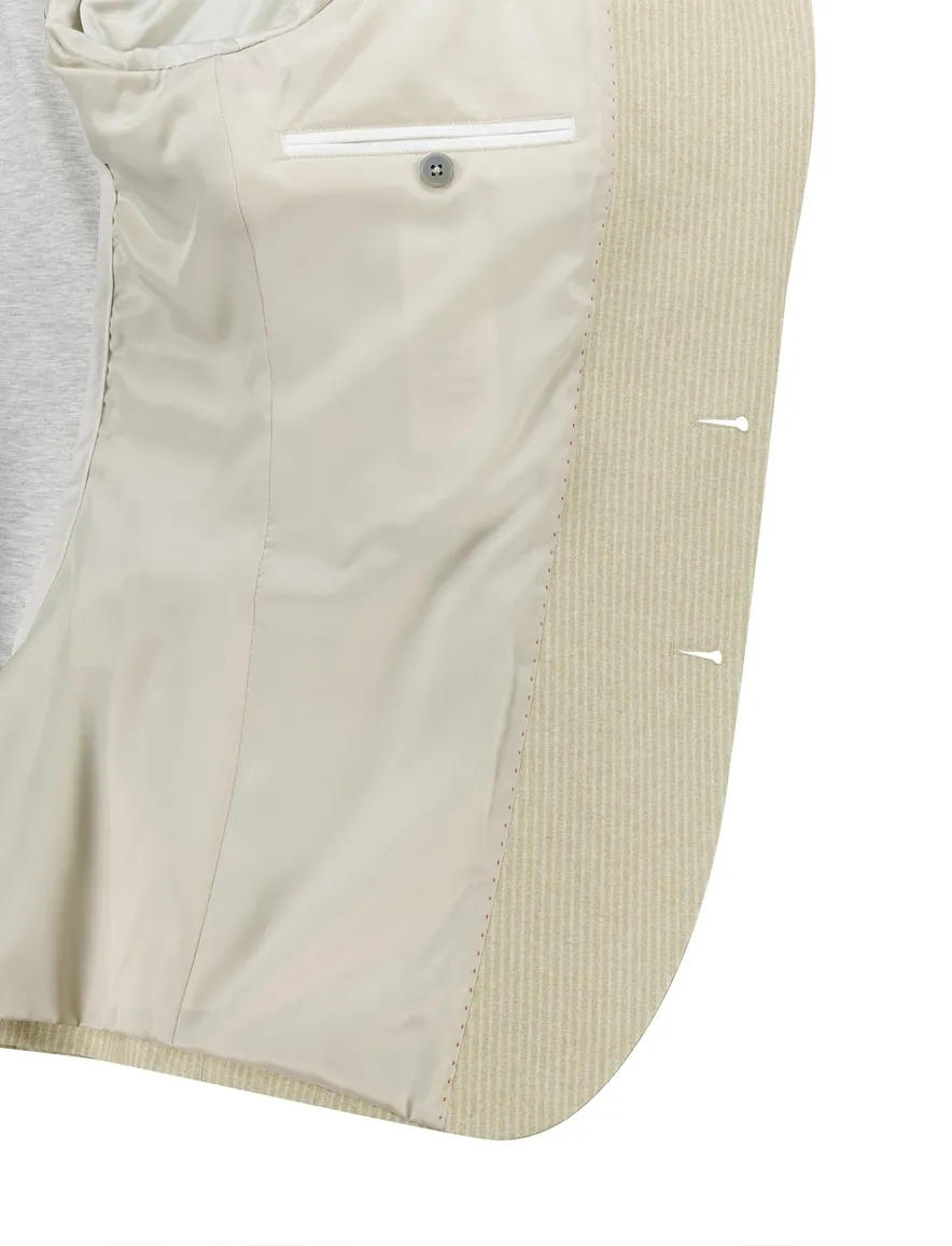 Zuitable colbert DiNick beige gestreept