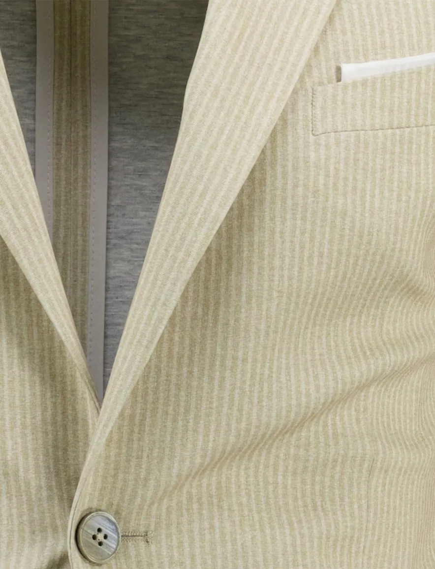 Zuitable colbert DiNick beige gestreept