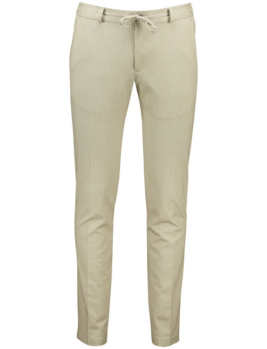 Zuitable pantalon DiSpartaflex chino beige gestreept
