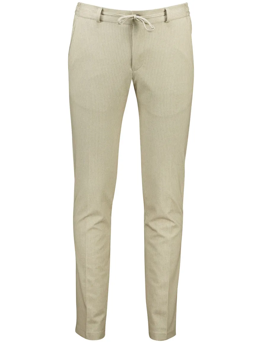 Zuitable pantalon DiSpartaflex chino beige gestreept