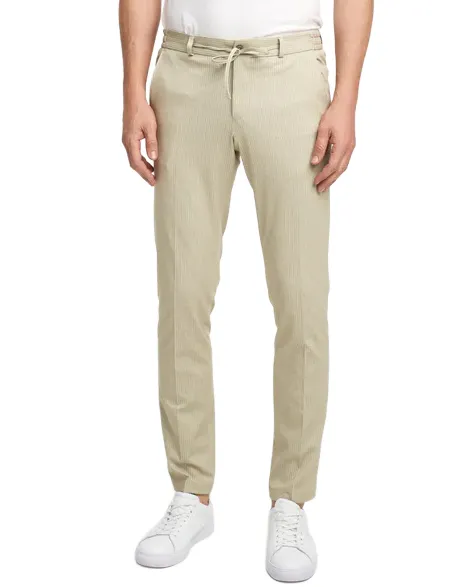 Zuitable pantalon DiSpartaflex chino beige gestreept