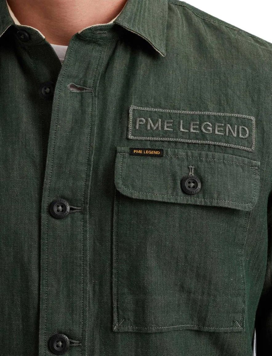 PME Legend overhemd groen borstzak
