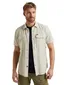 PME Legend overhemd beige korte mouw effen