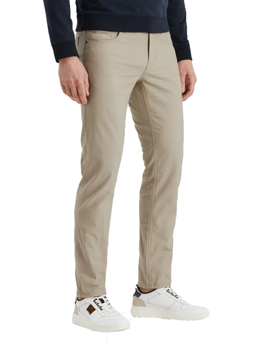 PME Legend 5-pocket beige Nightflight effen katoen