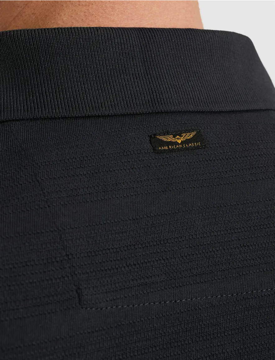 PME Legend polo korte mouw jersey donkerblauw gestreept