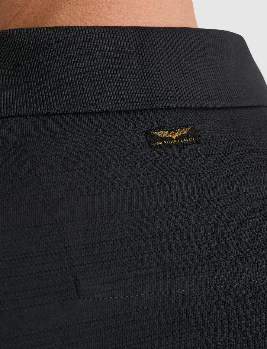 PME Legend polo korte mouw jersey donkerblauw katoen