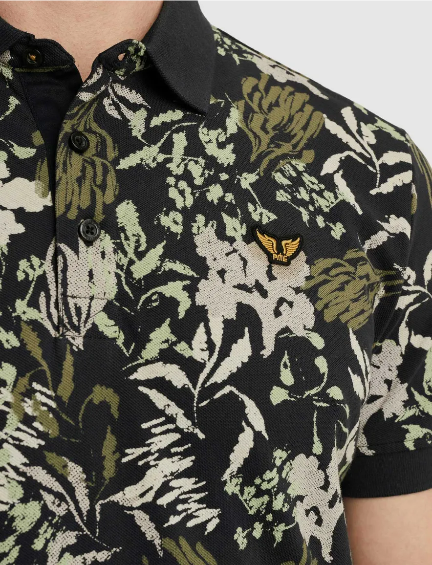 Polo groen motief PME Legend katoen