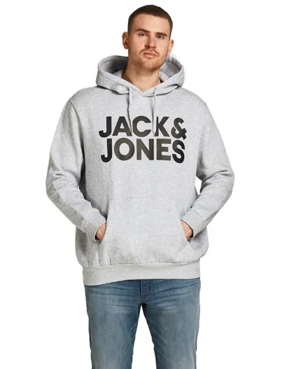 Jack & Jones Jack & Jones Sweaters lichtgrijs opdruk buidelzak