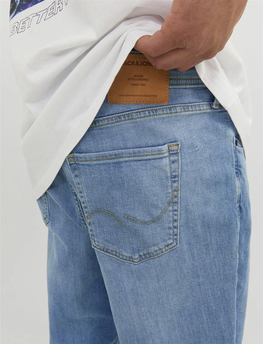Jack & Jones Plus Size Pantalon 5-pocket blauw spijker