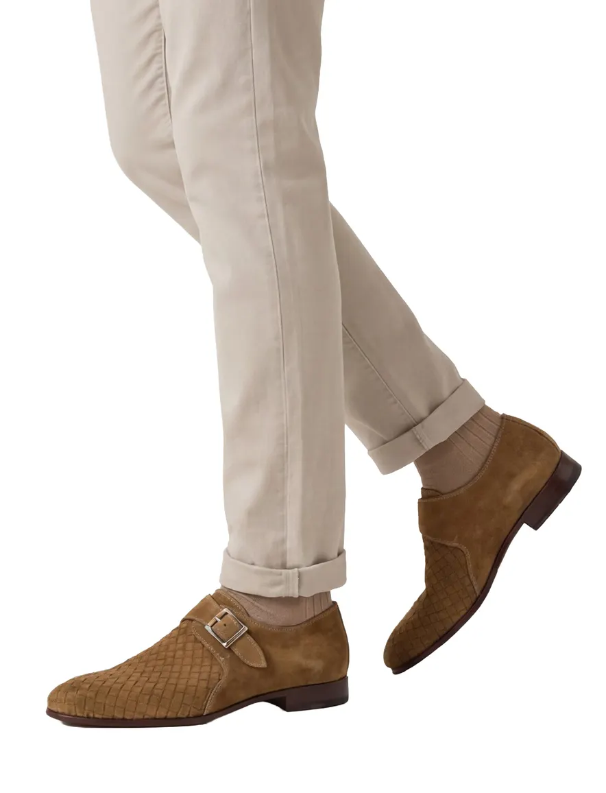 Magnanni lage nette schoenen bruin met gesp