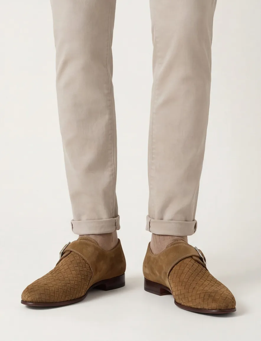 Magnanni lage nette schoenen bruin met gesp