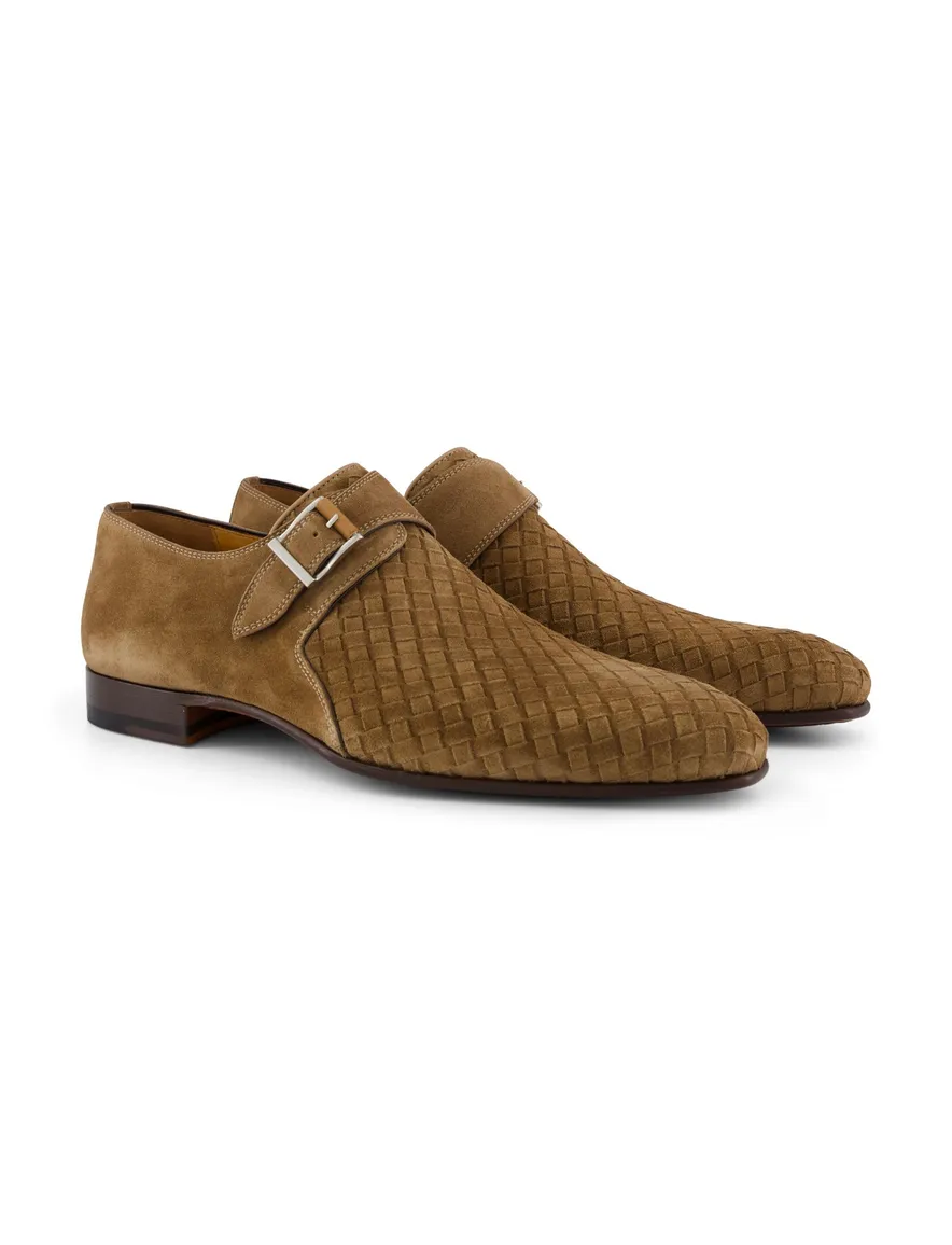 Magnanni lage nette schoenen bruin met gesp
