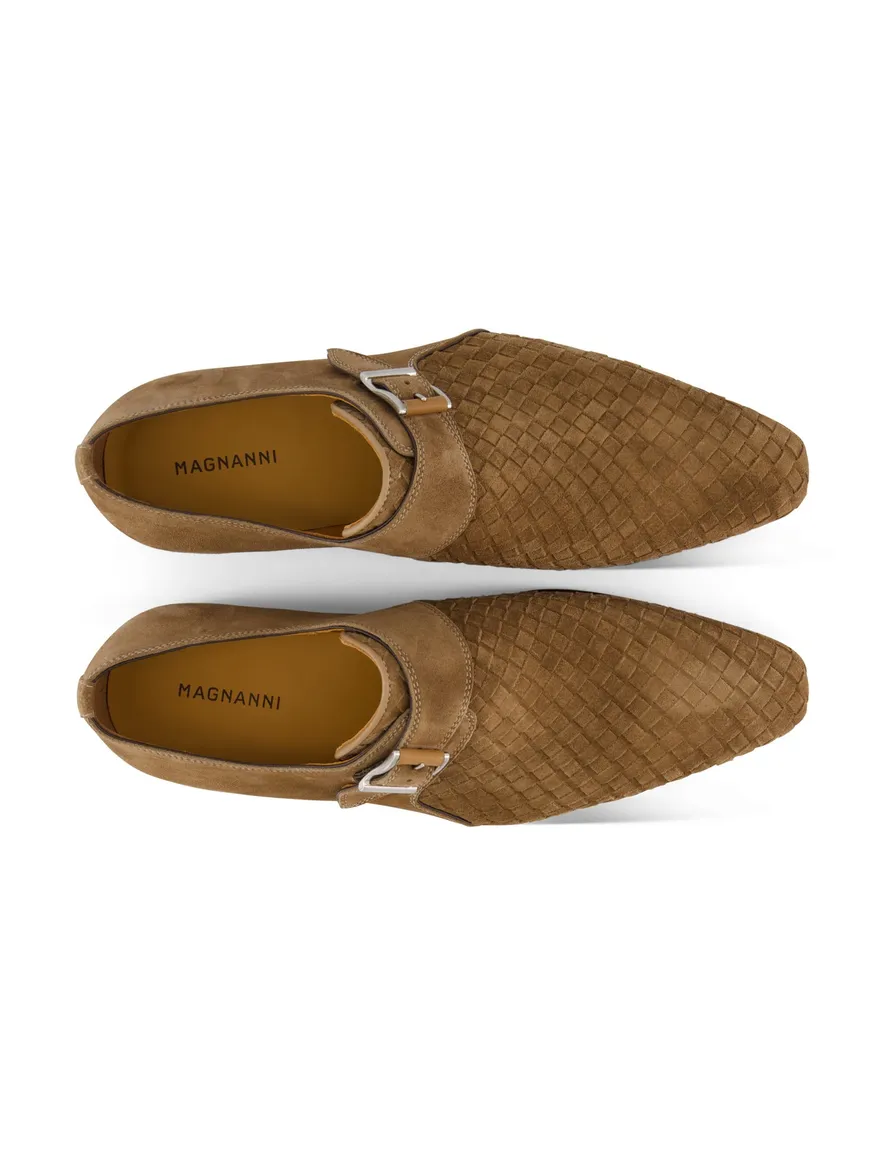 Magnanni lage nette schoenen bruin met gesp