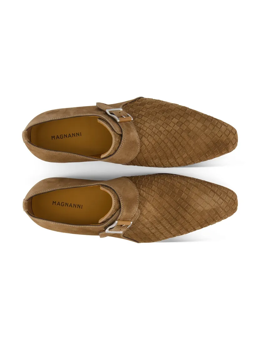 Magnanni nette schoenen bruin met gesp suede leer