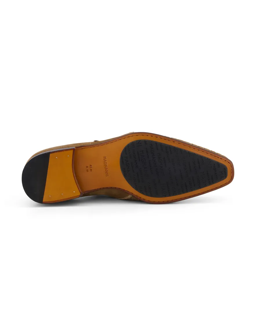 Magnanni lage nette schoenen bruin met gesp