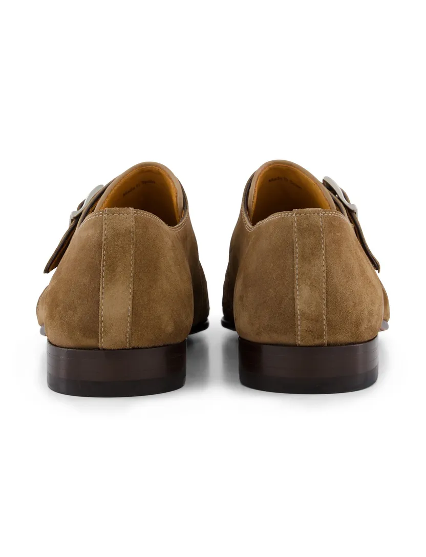 Magnanni nette schoenen bruin met gesp suede leer